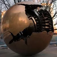 Шар пустотелый медь (198301) монтаж - сфера арт-объект ø 1000 мм. пустотелая  в Усинске