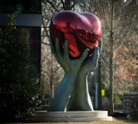 Скульптура сердце нержавеющая сталь (518280) сертификат арт-объект  в Усинске