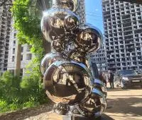 Скульптура из зеркальных шаров нержавеющая сталь (517531) поставка арт-объект  в Усинске