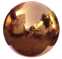 Шар полированный из меди (198300) монтаж - сфера арт-объект ø 1000 мм. пустотелая  в Усинске