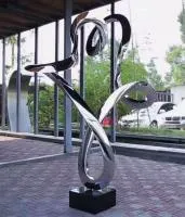 Скульптура кольцо нержавеющая сталь (518290) производство арт-объект  в Усинске