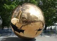 Полый шар из латуни полированный (198296) производство - сфера арт-объект ø 1000 мм. пустотелая  в Усинске