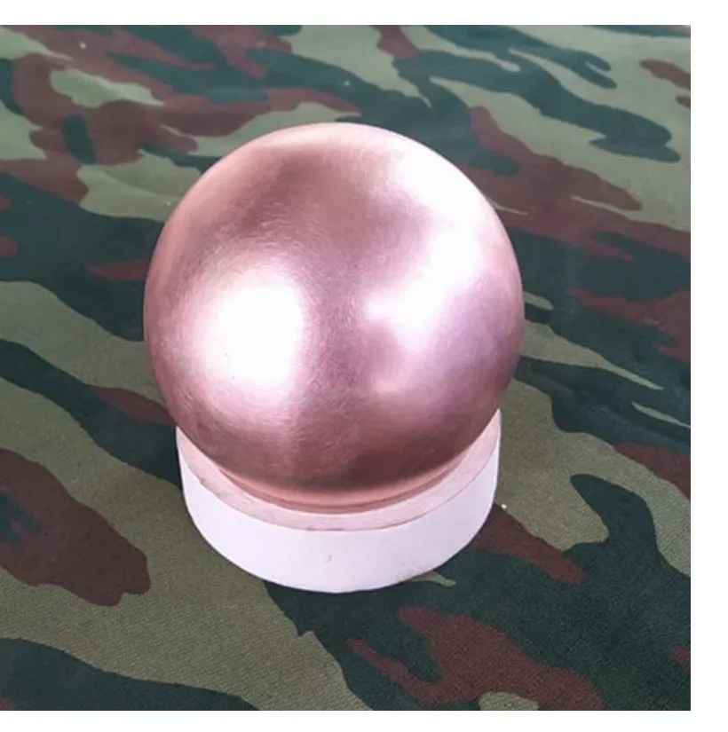 Шлифованная медная сфера - диаметр 100 миллиметров. Толщина стенки 1,5 миллиметра. Производство медных шаров - Усинск, NSO-PiroClub